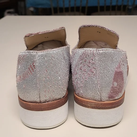 Free People Snake Eyes Metallic slip on casual loafer size 39 - Picture 6 of 10